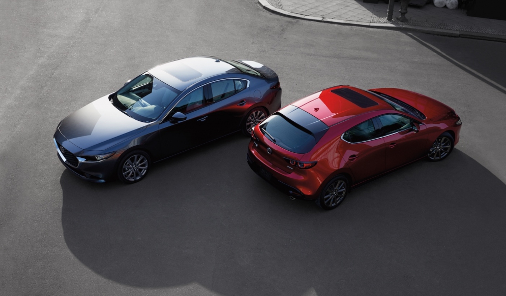 The Mazda3 comes in both sedan and hatchback versions.