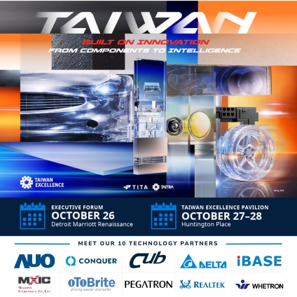 Taiwan Excellence to Showcase Next-Gen Automotive Technologies at Reuters Events: Automotive USA 2026 in Detroit