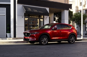 The 2021 Mazda CX-5 gains a larger, 10.25-inch screen at the center of its infotainment system, and retains the peppy Mazda drive quality that has come to symbolize the brand.