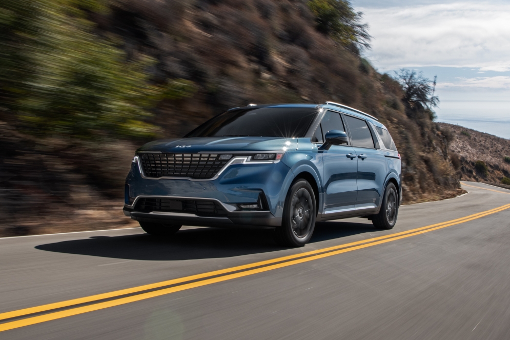 The 2021 Kia Carnival has all the high points of a minivan, but is styled more like an SUV to distinguish it in the segment.