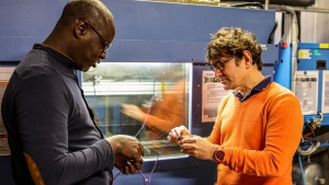 ARaymond engineers and technicians conduct a pre-testing process on their new sensors before production begins.